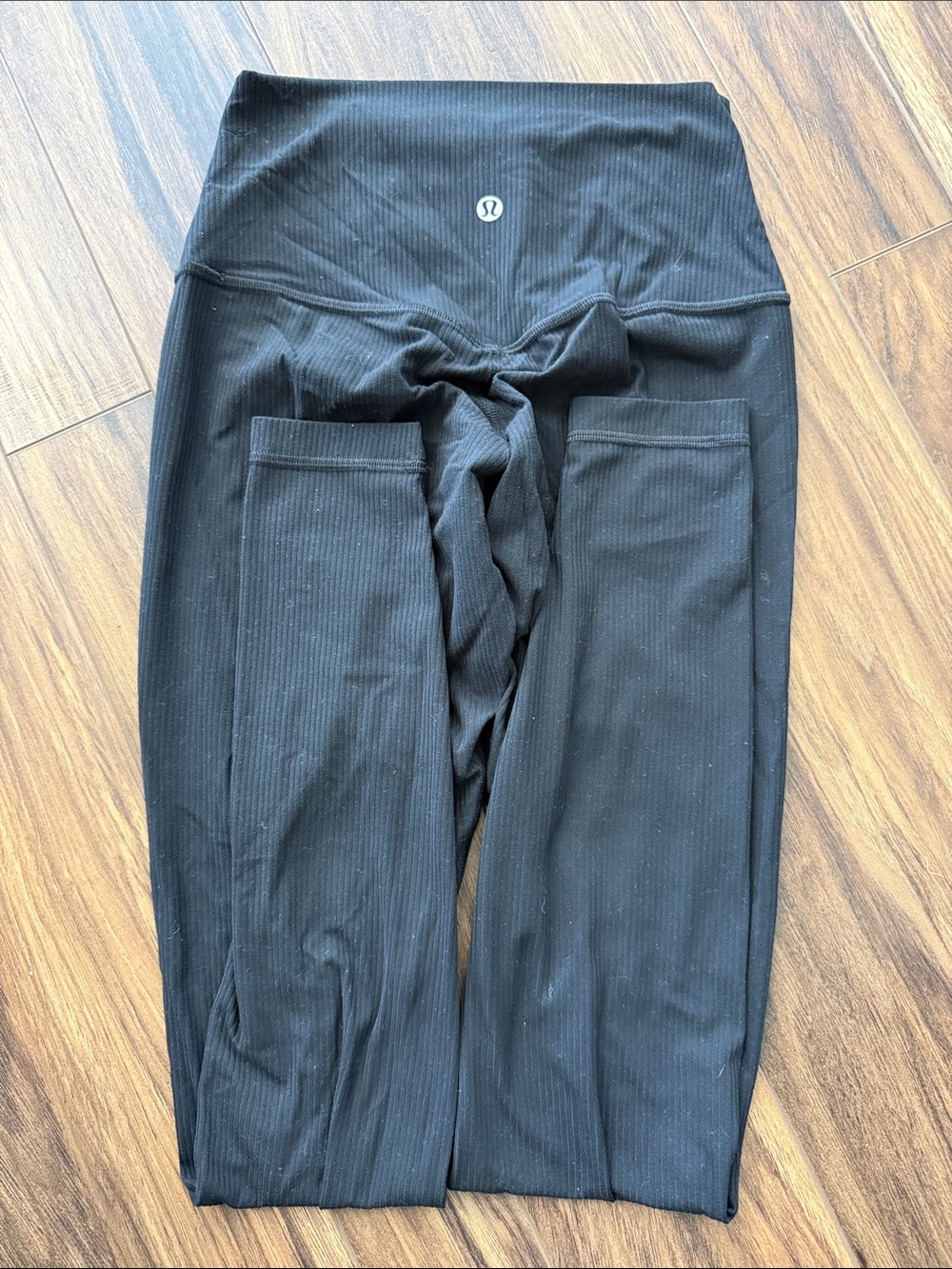 lululemon athletica Black Ribbed High-Rise Leggings